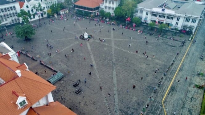 Jumlah pengunjung Kota Tua merosot drastis pada Minggu (31/8/2025)