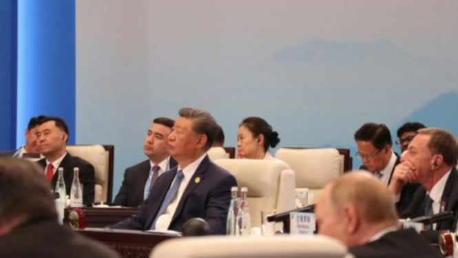Presiden China Xi Jinping dalam KTT SCO di Tianjin
