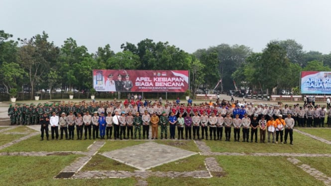 Bupati Tangerang Pimpin Apel Kesiapsiagaan Bencana