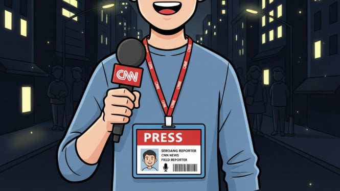 Ilustrasi jurnalis cnn