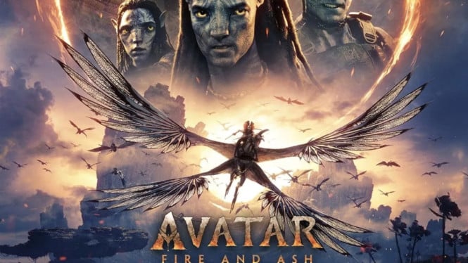 Poster film "Avatar: Fire and Ash".