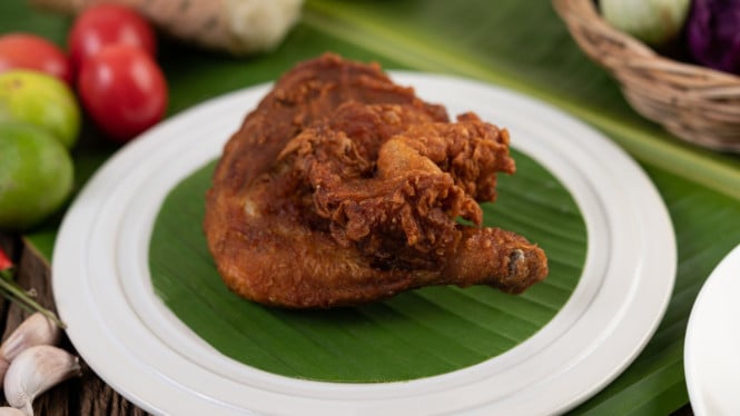 Ilustrasi ayam goreng bawang putih