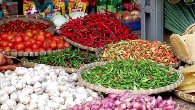 Ilustrasi Sayur di Pasar