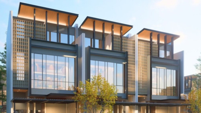 Rumah hunian modern berkonsep split-level