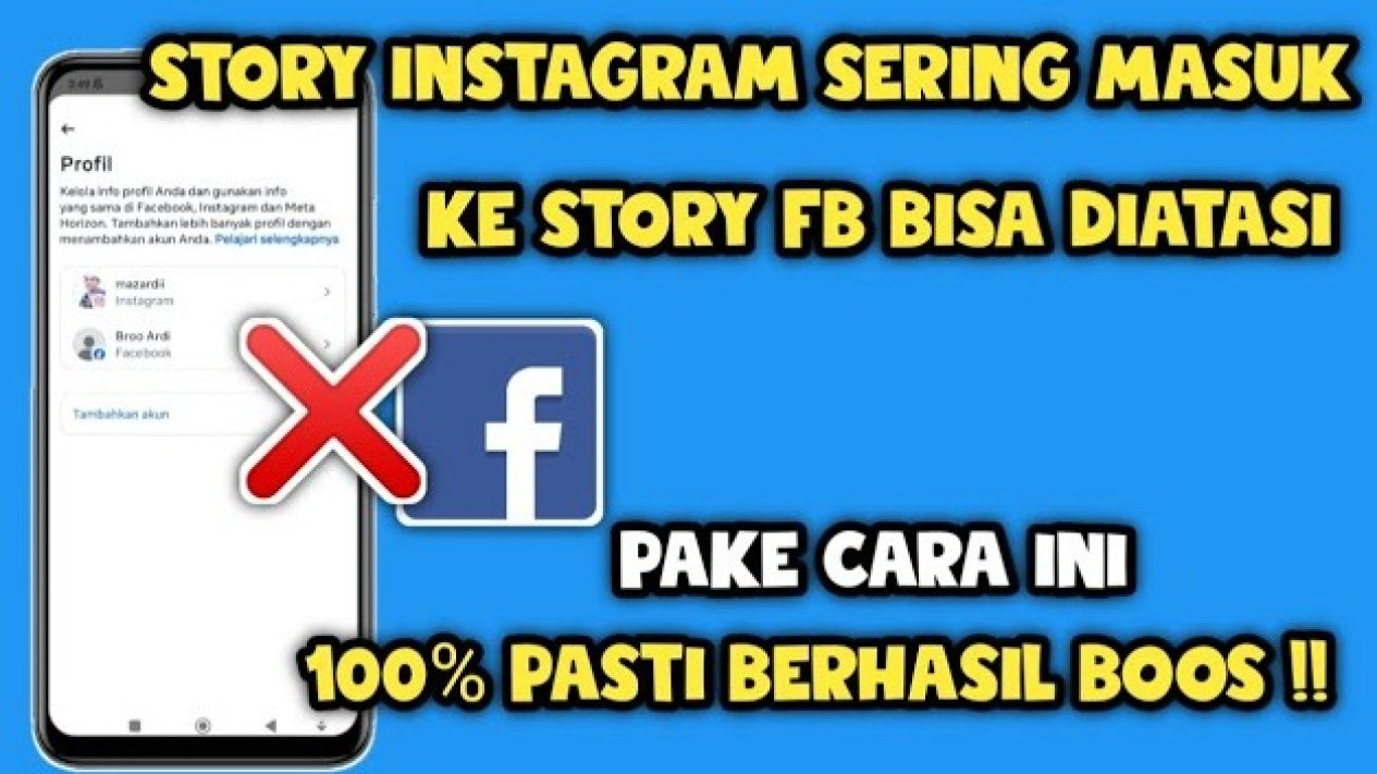 Cara Instagram Story Tidak Masuk Facebook