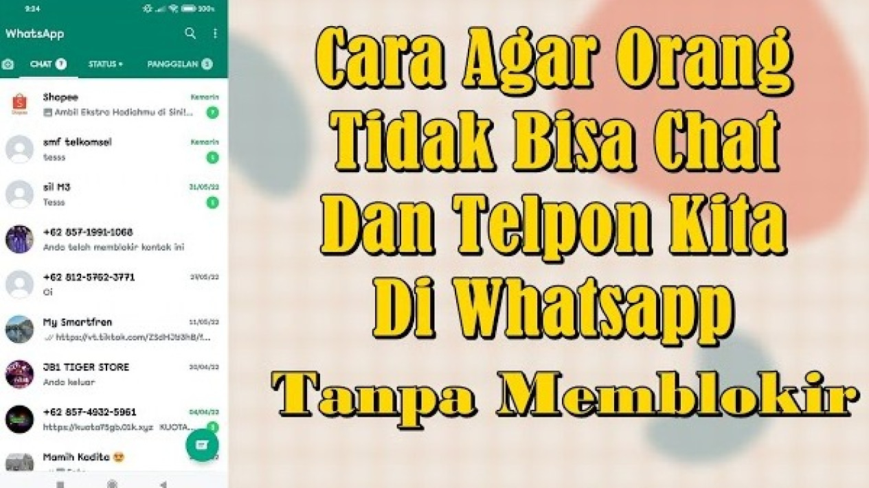 Cara Agar Orang Tidak Bisa Chat Tanpa Blokir