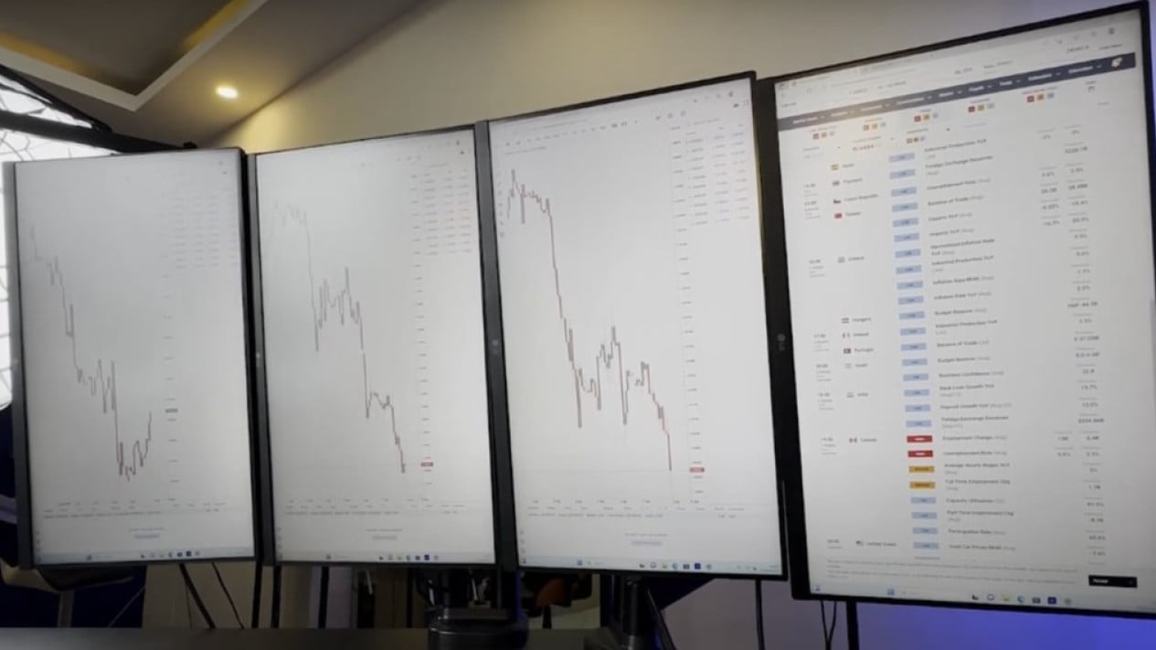Rakitan PC Trading 4 Monitor