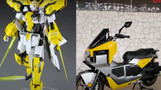 Motor WMOTO Letbe Mecha Desain Robot Anime Dilengkapi Kamera Dash Cam, Keren Abis