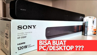 Sony Soundbar HT-S100F Single Bar 120 Watt, Suara Mantap Tanpa Subwoofer