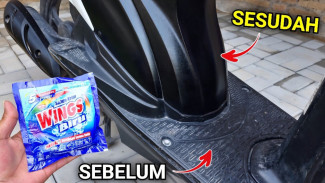 Cara Ajaib Menghitamkan Body Plastik Motor Kusam dan Bersihkan Kerak Membandel Cuma Modal Rp5000