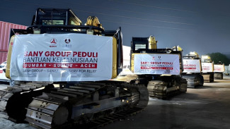 SANY Kirim Ekskavator dan Wheel Loader ke Titik Bencana Sumatera