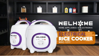 Hanya 300 Watt! Rice Cooker Welhome 1.2L Jadi Incaran Anak Kos, Panci Anti Gores Harga Merakyat