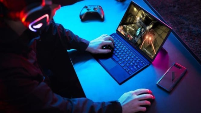 Ilustrasi Laptop Gaming