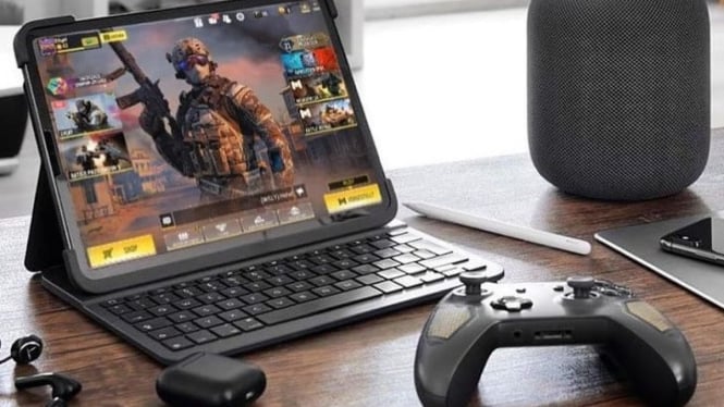 Ilustrasi Tablet Gaming