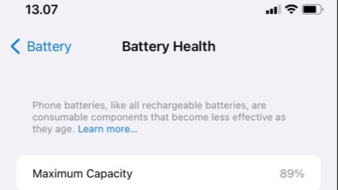 Battery Health iPhone (Ilustrasi)