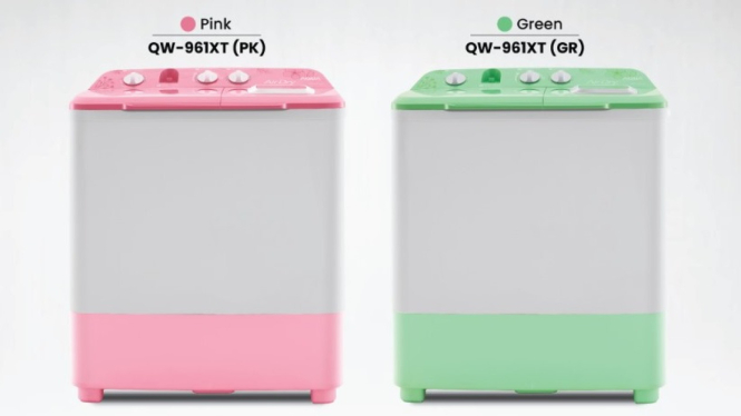 Mesin Cuci 2 Tabung AQUA QW-961XT(PK)