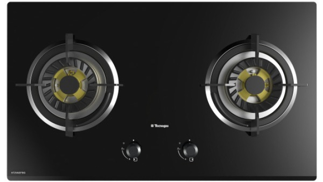 Tecnogas Kompor Tanam Kaca 2 Tungku H72VAESG Hitam