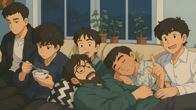 Hasil gambar bergaya Studio Ghibli