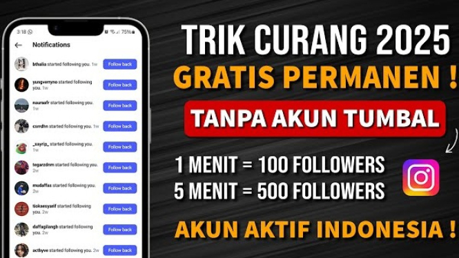 Cara Tingkatkan Followers Instagram