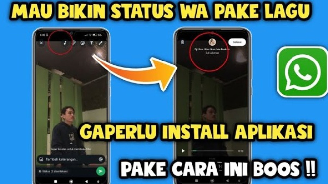 Cara Membuat Story WhatsApp dengan Lagu