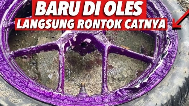 Merontokan Cat Velg Motor