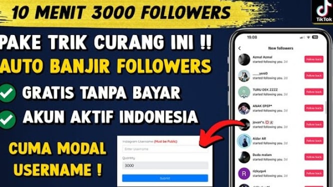 Cara Mendapatkan Followers TikTok Gratis Permanen
