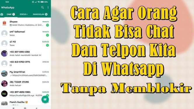 Cara Agar Orang Tidak Bisa Chat Tanpa Blokir