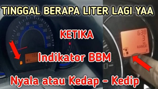 Sisa Bahan Bakar Ketika Indikator Berkedip
