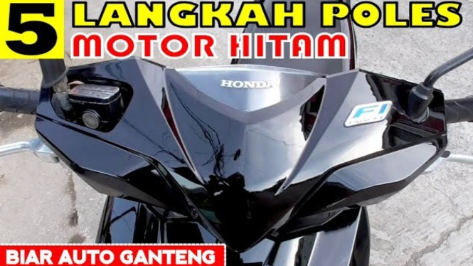 Cara Poles Motor Hitam