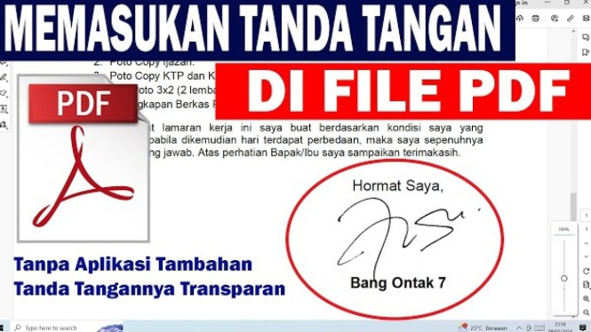 Cara Menambah Tanda Tangan Pada File PDF