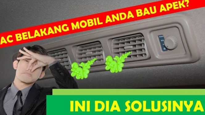 AC belakang mobil bau apek