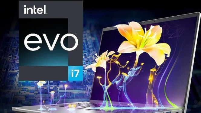 Ilustrasi Laptop Intel EVO