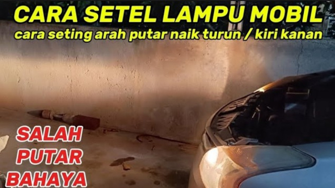 Cara setel lampu mobil