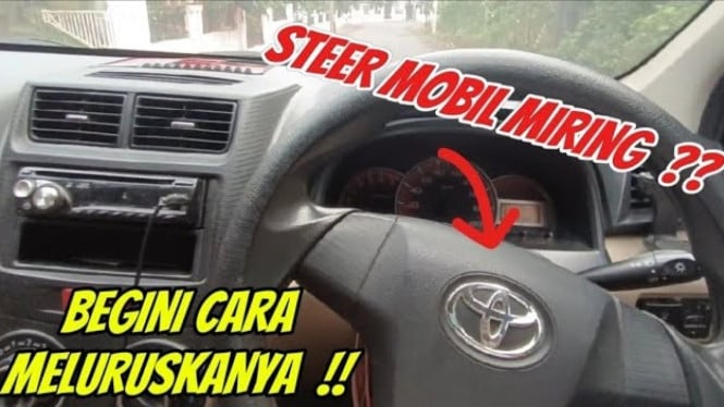 Cara meluruskan setir mobil