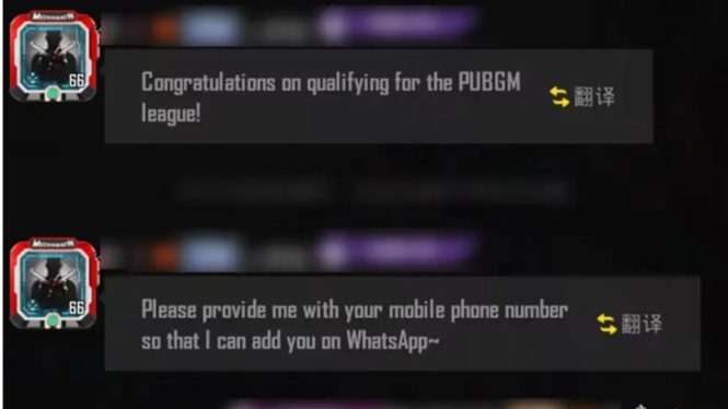 scam pishing PUBG