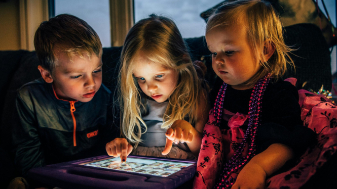 Children Using Tablet