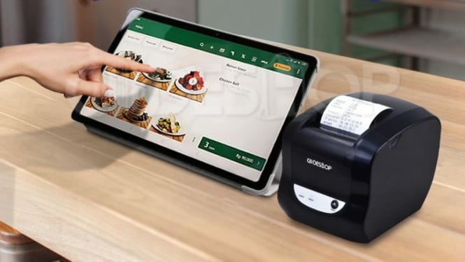 Ilustrasi Tablet Kasir