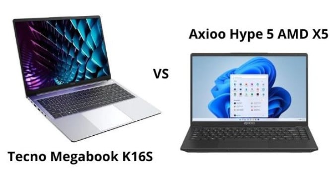 Axioo Hype 5 vs Tecno Megabook K16S