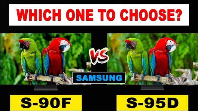 TV Samsung S95D atau S90F