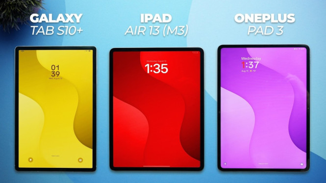 OnePlus Pad 3 vs iPad Air 13 vs Galaxy Tab S10 Plus