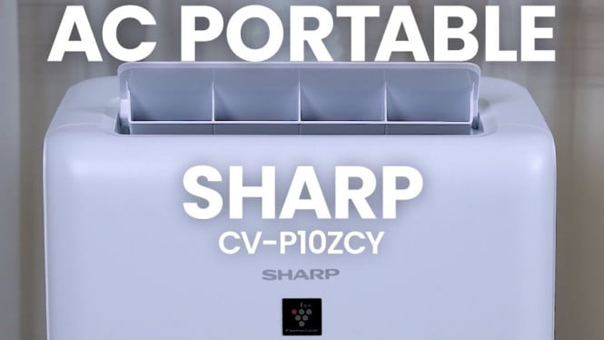 Sharp AC Portable 1 PK dengan Plasma Cluster: Pendingin Udara Sehat dan Praktis untuk Ruangan 13-19 m²