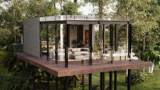Vila Futuristik Invisible Villa