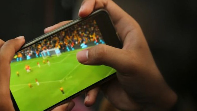 ilustrasi Streaming Piala Dunia di hp