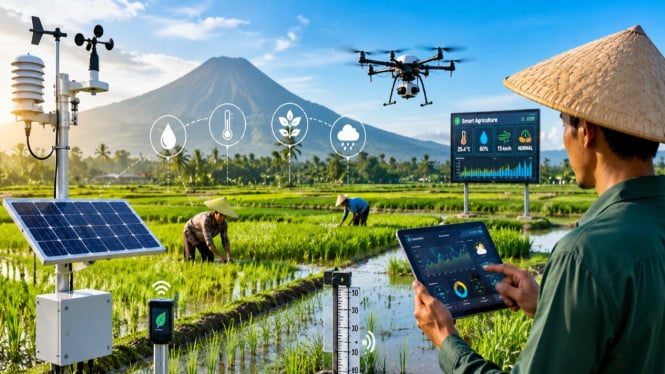 AI dan IoT Bantu Petani Kelola Sawah Lebih Efisien