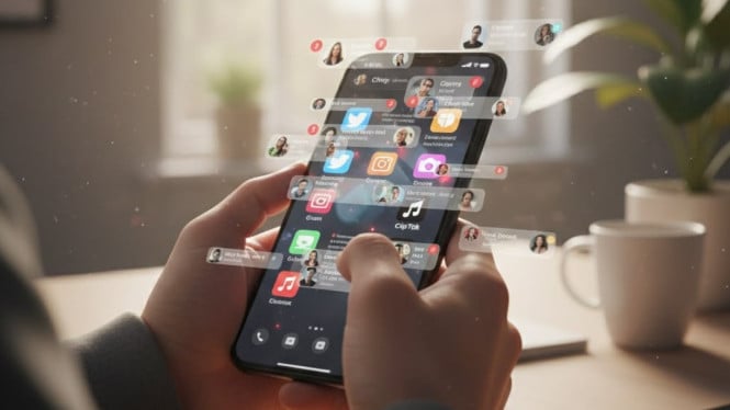 Ilustrasi Smartphone AI