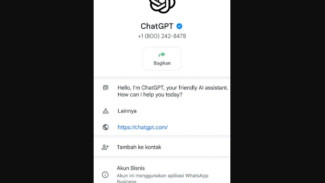 ChatGPT (Official) Kini Hadir di WhatsApp
