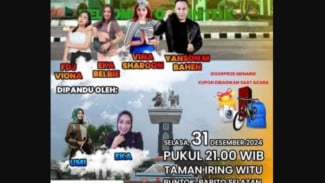 Meriahkan Malam Pergantian Tahun 2024 ke 2025 di Taman Iring Witu, Buntok