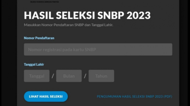 Link Pengumuman SNBP 2023