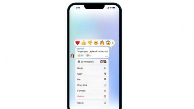 Cara memberi rekasi pada pesan di Telegram.
