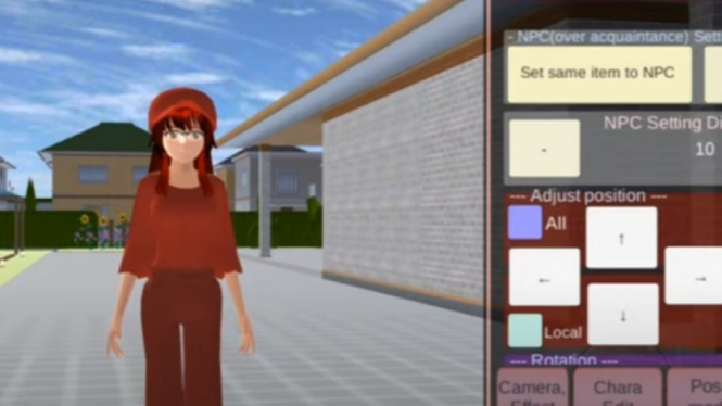 Begini trik agar terlihat hamil di Sakura School Simulator.